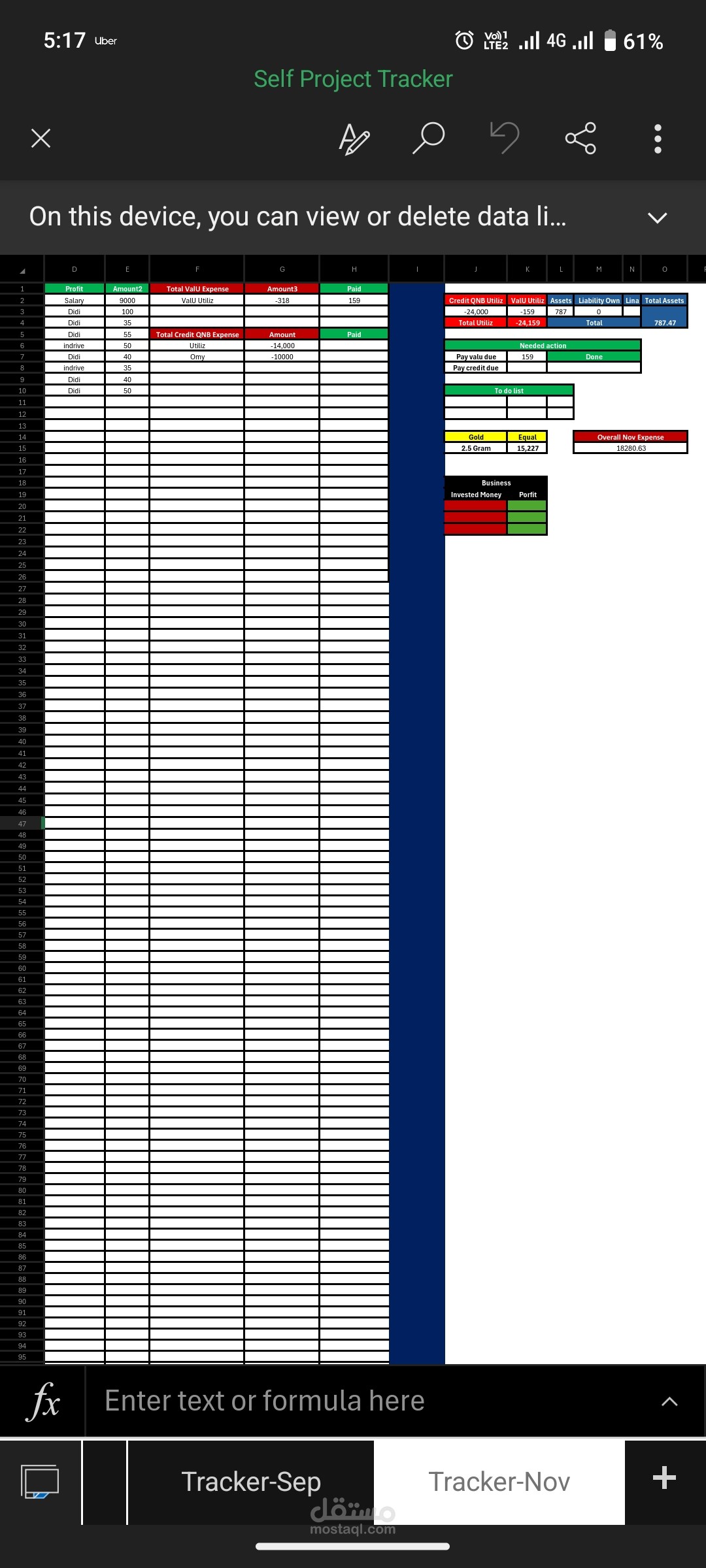 Self Project Tracker