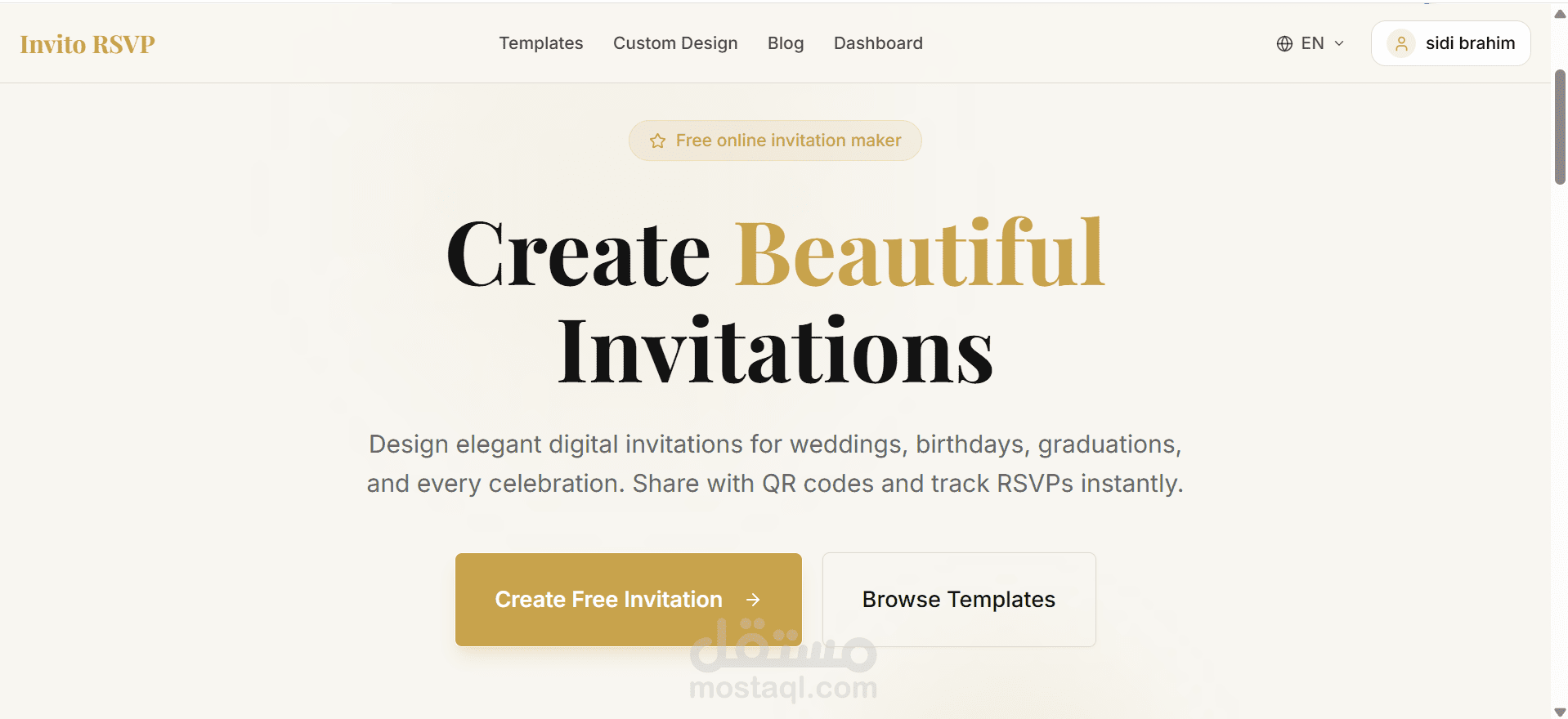 منصة إدارة الدعوات وتأكيد الحضور invito RSVP