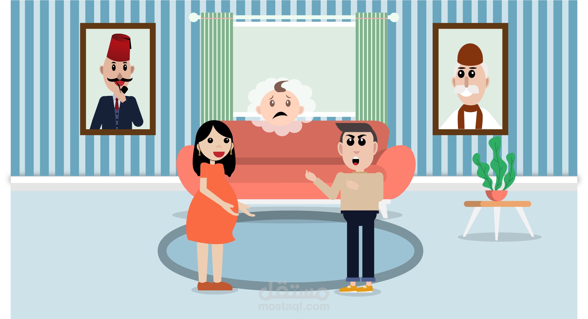 تصميم مشهد قصصي (Storytelling Illustration)