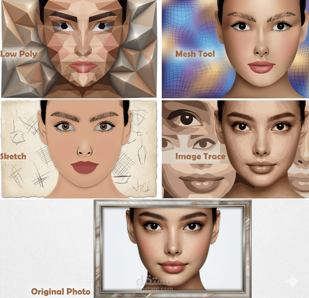 تحويل الصور الفوتوغرافية إلى فن رقمي (Digital Art) بأساليب تقنية متعددة