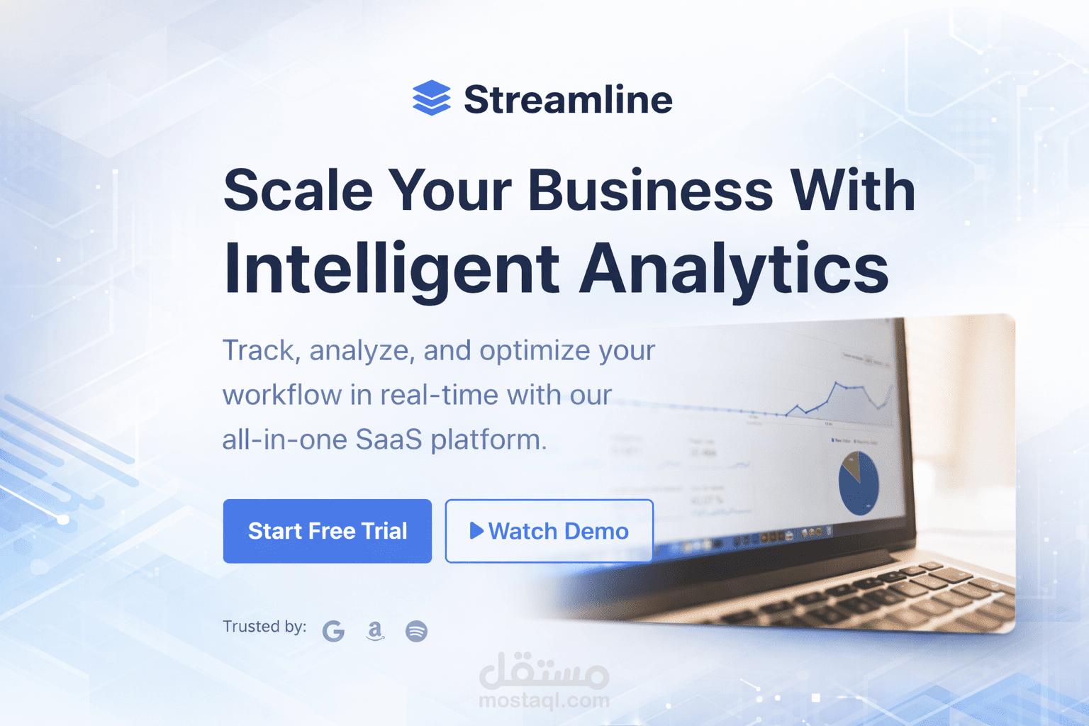 landing page for SaaS-صفحة هبوط