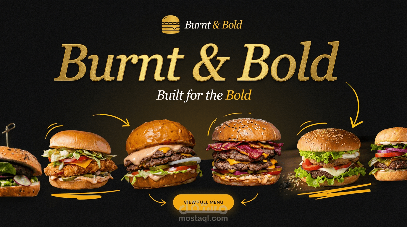 تصميم صفحة هبوط عصرية وجذابة (Landing Page) لموقع طعام.