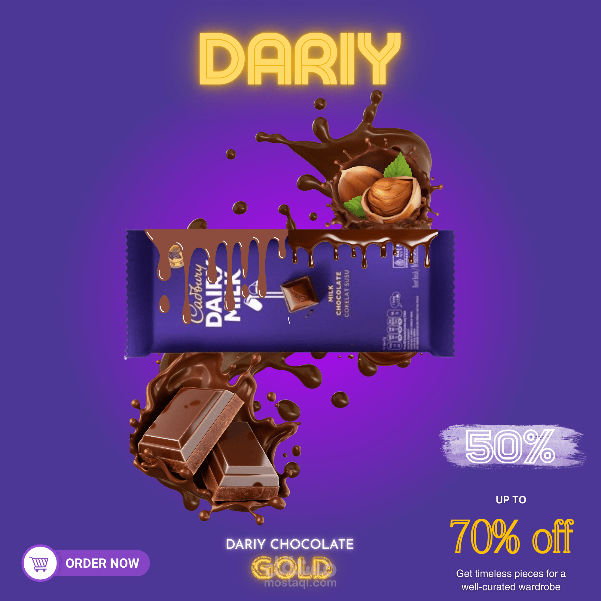 Social Media Chocolate Ad Design