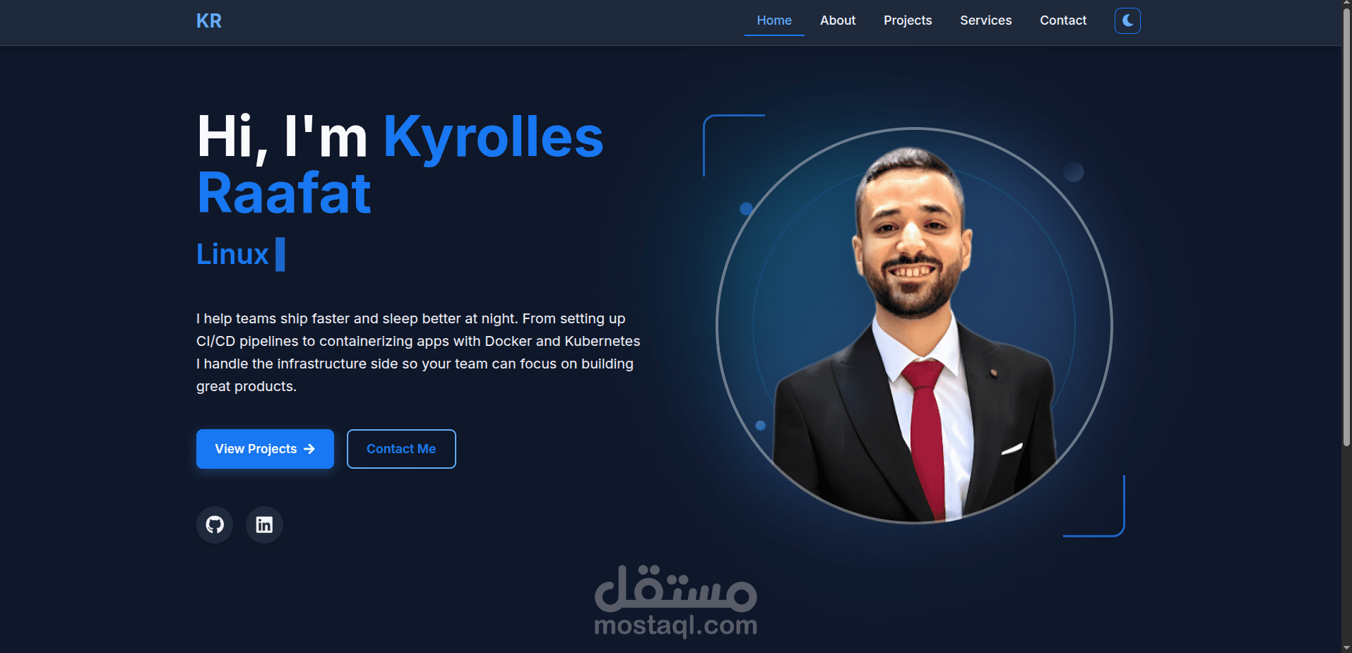 موقع بورتفوليو شخصي احترافي