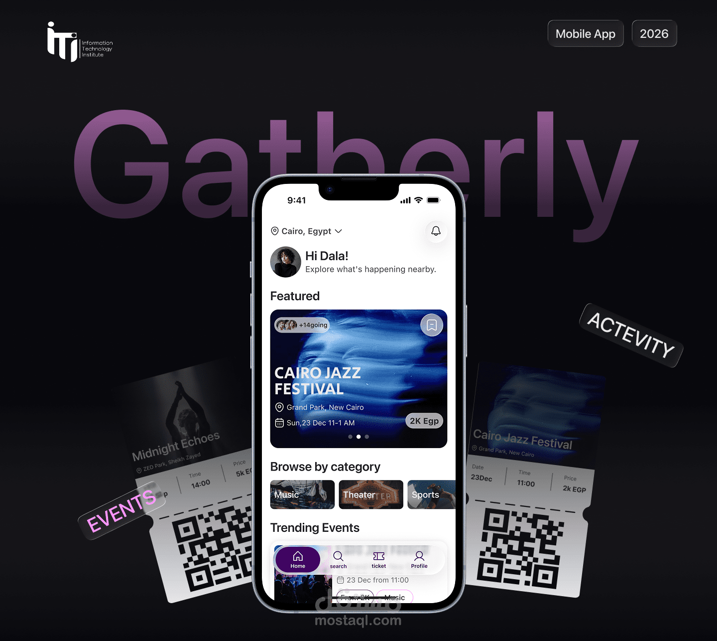 Gatherly – تطبيق كامل لحجز واستكشاف الفعاليات
