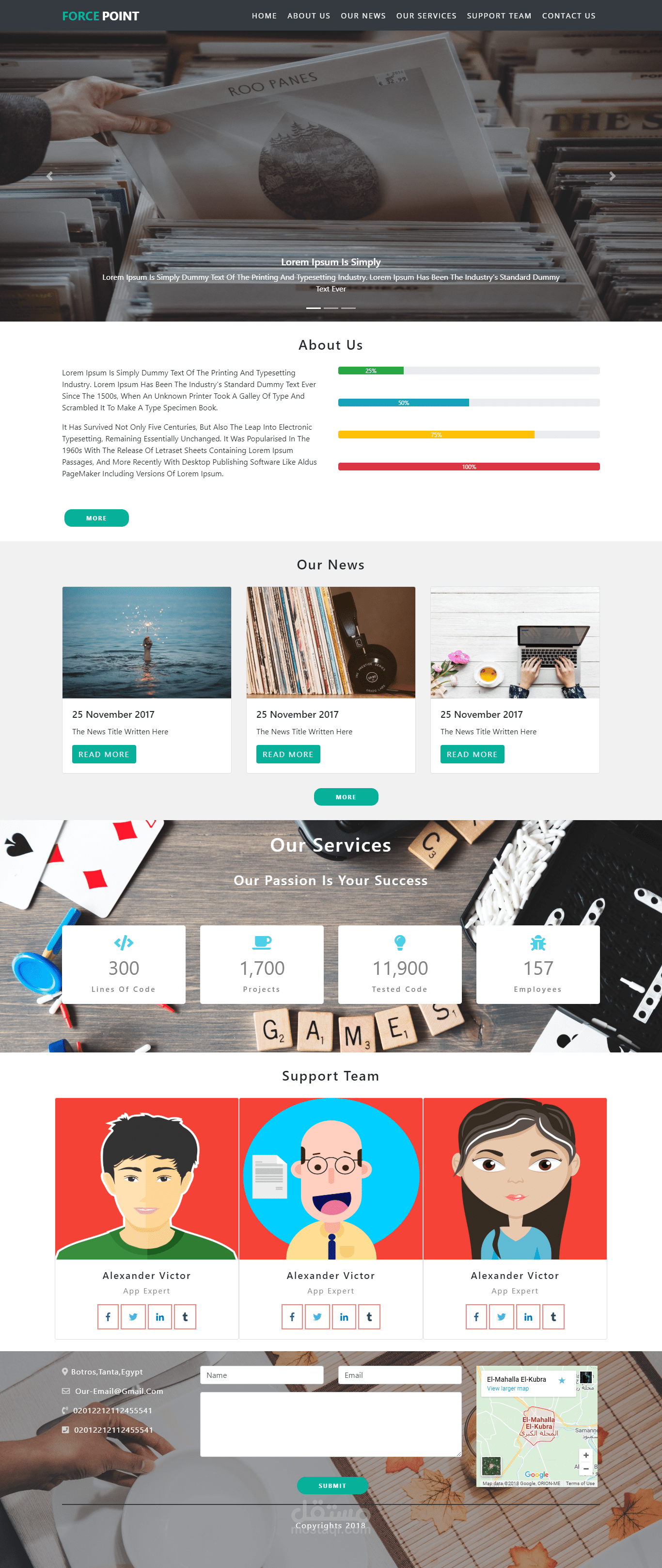 template of landing page ( pro forcepoint )