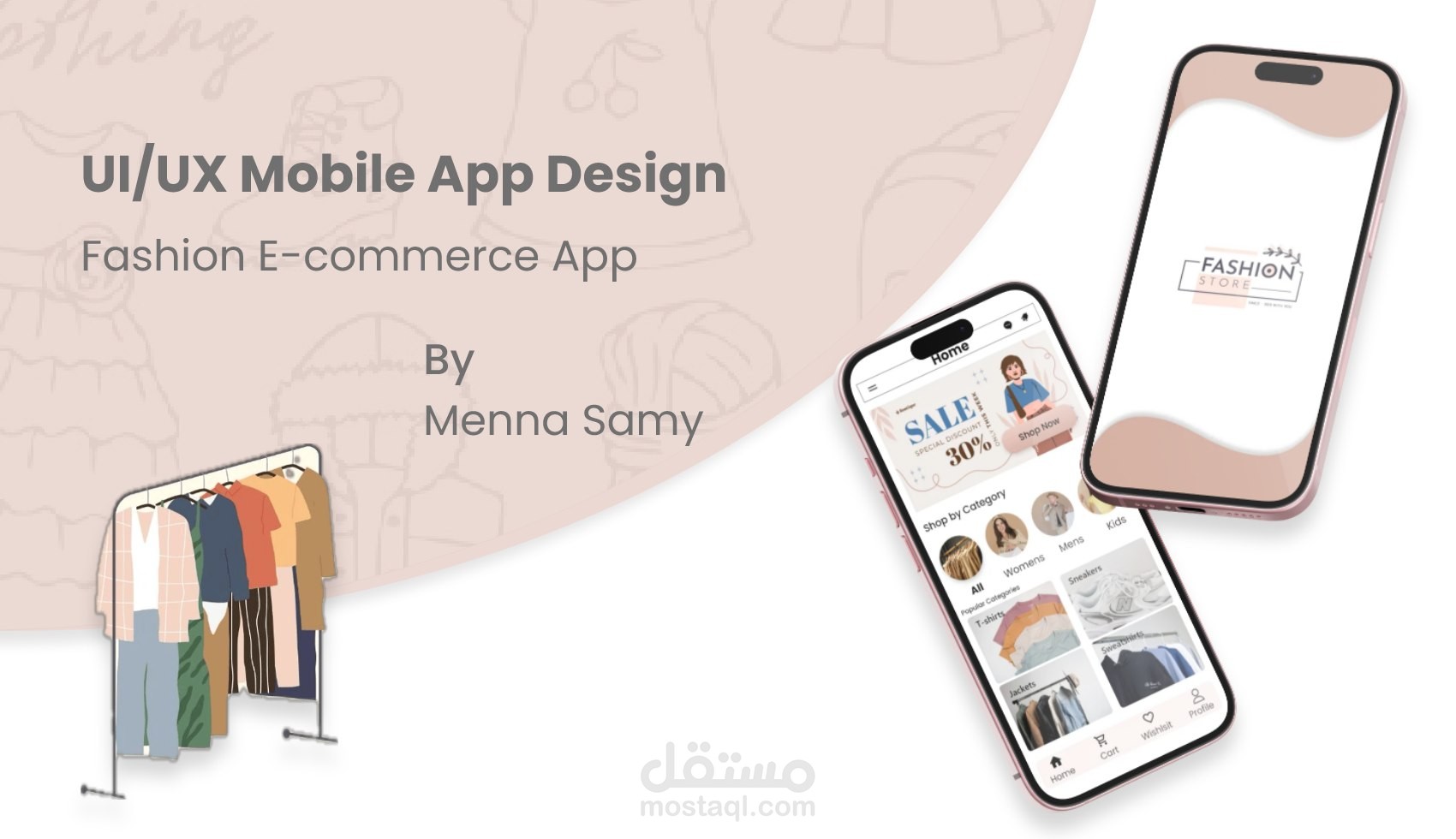 تصميم تطبيق تسوق ملابس للموبيل