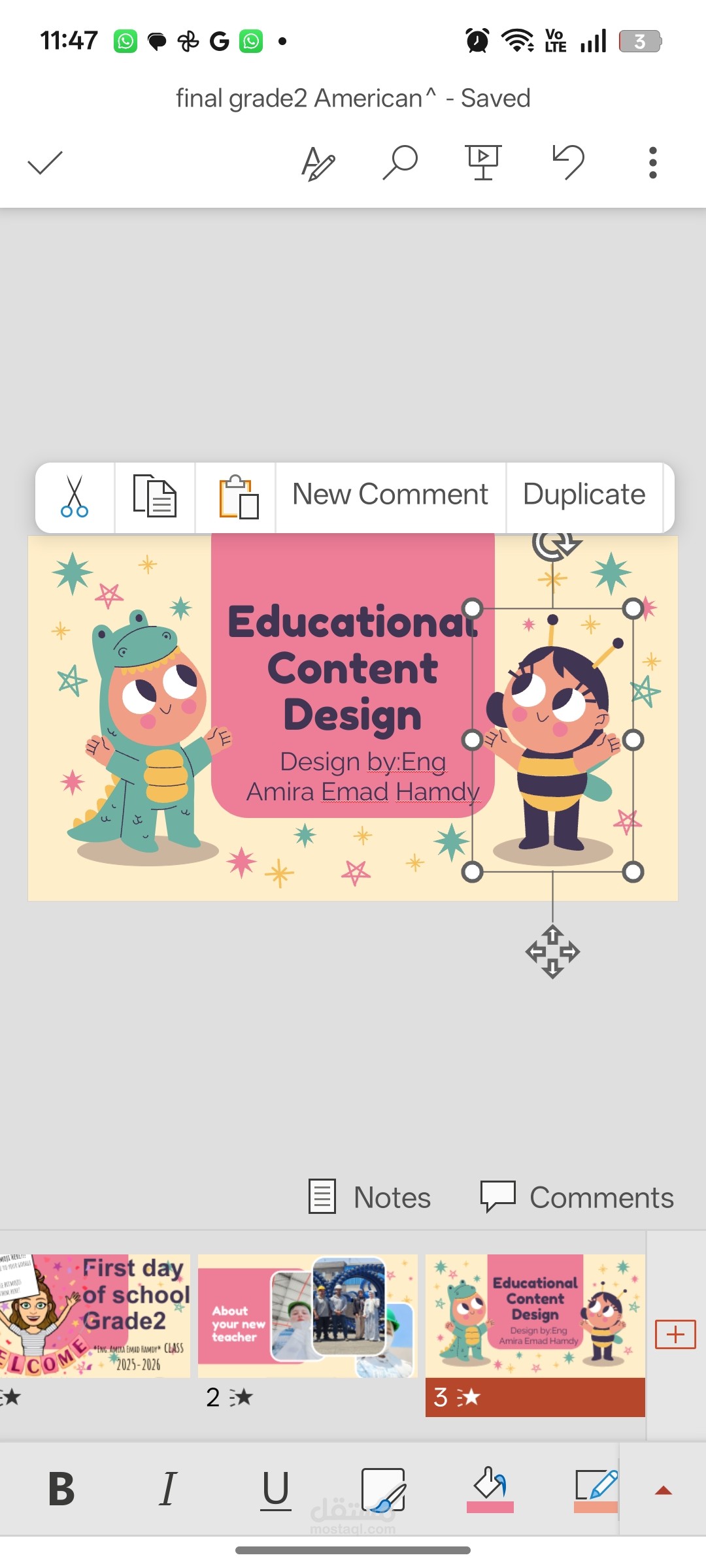 Educational Content Design إعداد دروس رياضيات تفاعلية للأطفال (شرائح تعليمية)