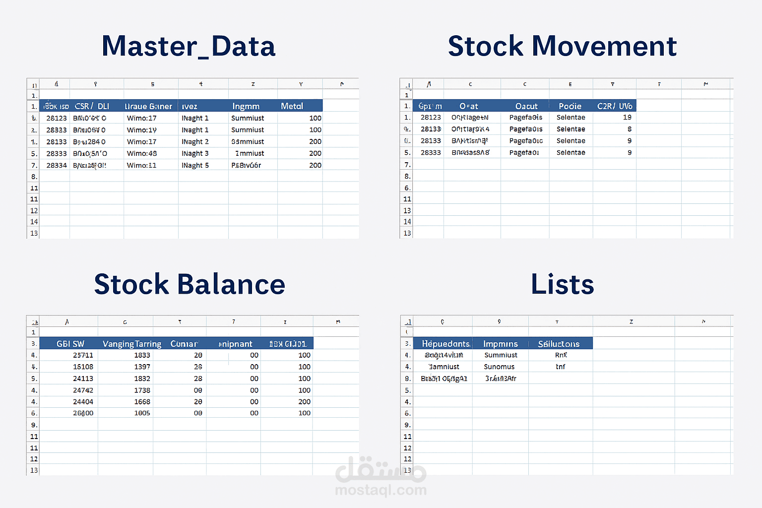 نموذج احترافي لإدارة المخزون باستخدام برنامج Excel