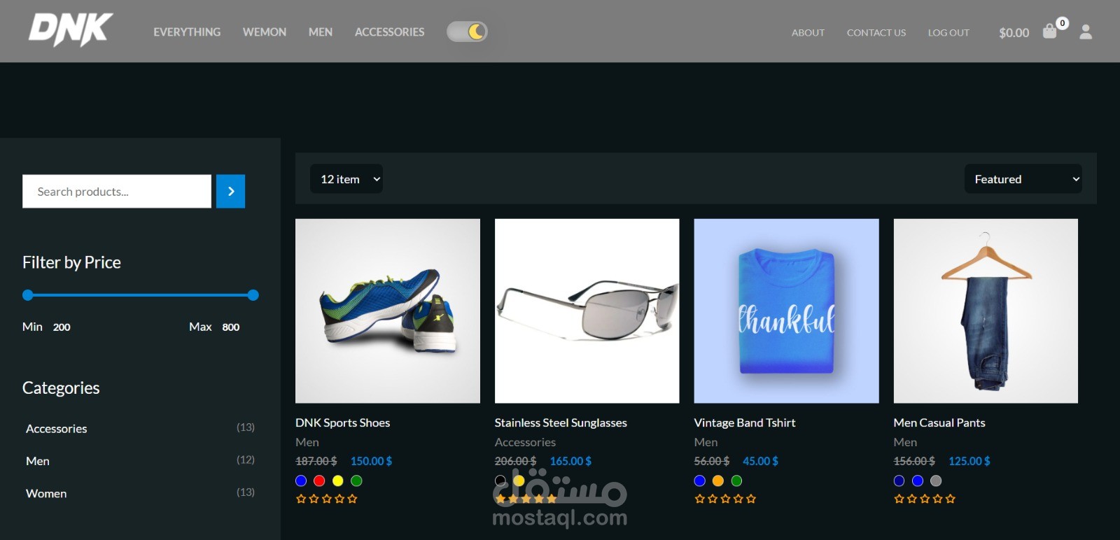 متجر إلكتروني متكامل (E-Commerce Web App)
