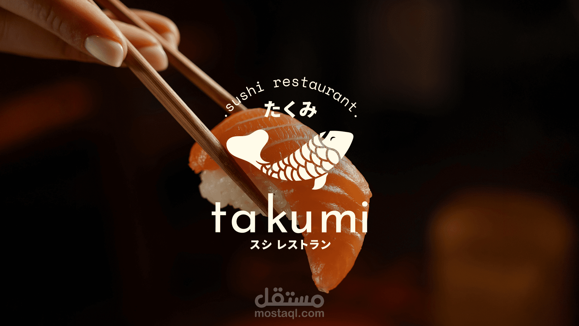 تصميم هوية مطعم ياباني بمفهوم التبسيط الدافئ | TAKUMI Branding