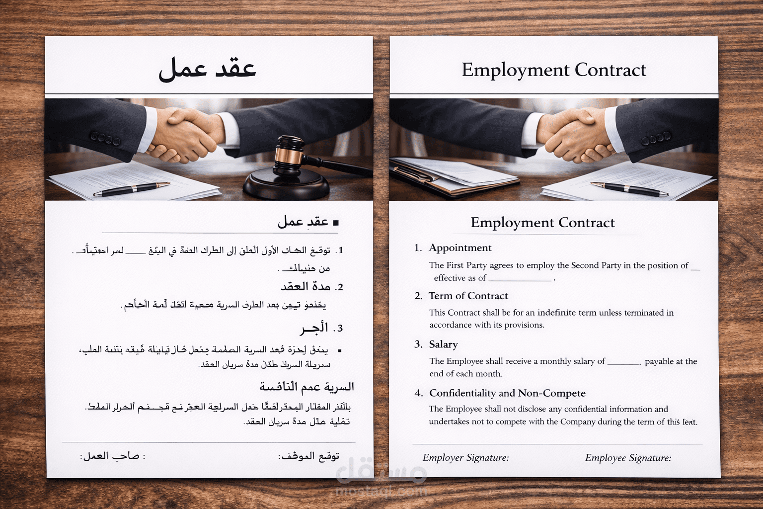 legal translation of employment contract