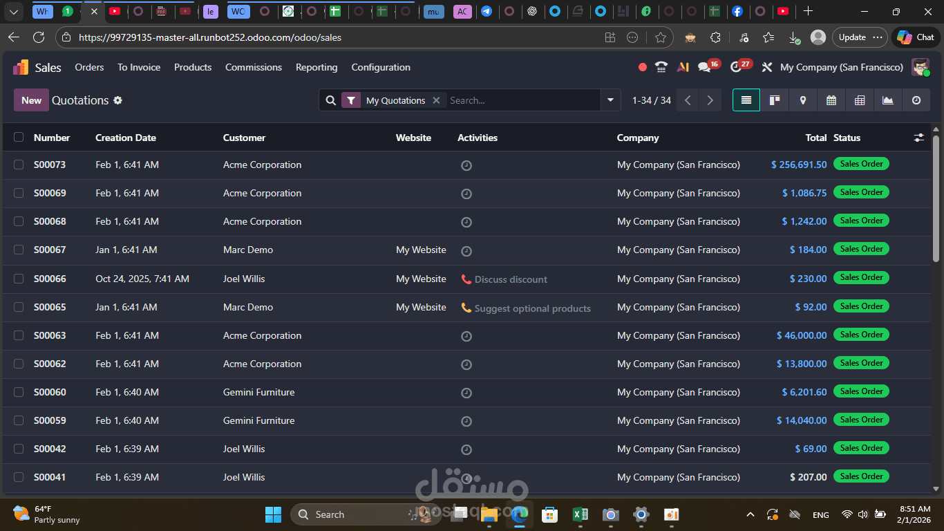 إدخال بيانات محاسبية ومتابعة الحسابات باستخدام Odoo Accounting