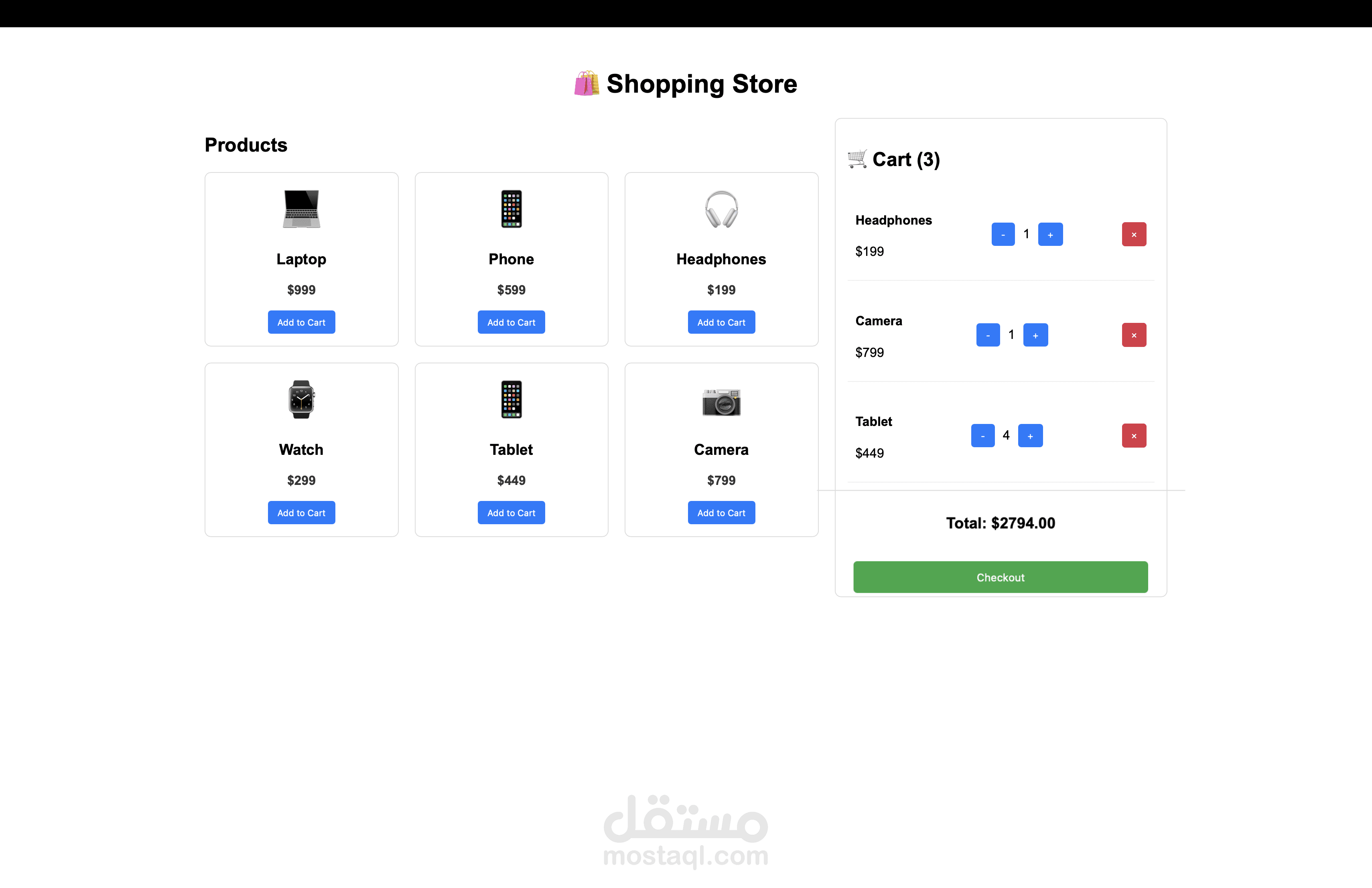 (Shopping Cart) سلة تفاعلية متجاوبة + انيميشن بسيط