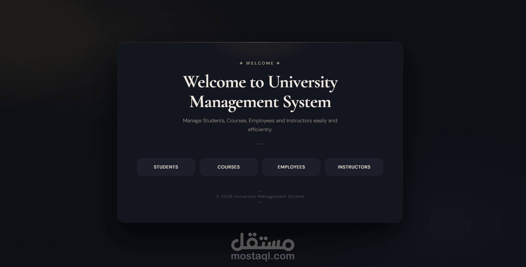 Students Affairs Management System