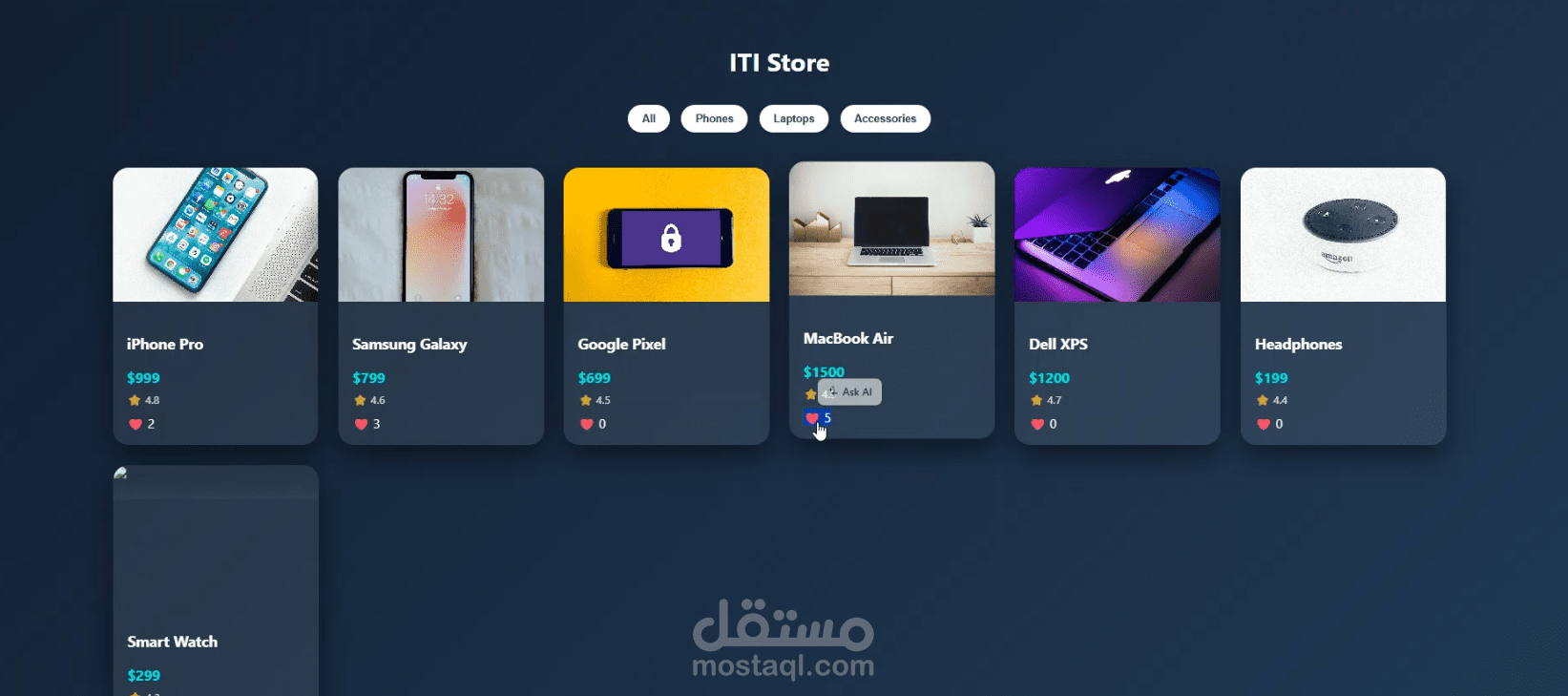 صفحة عرض منتجات