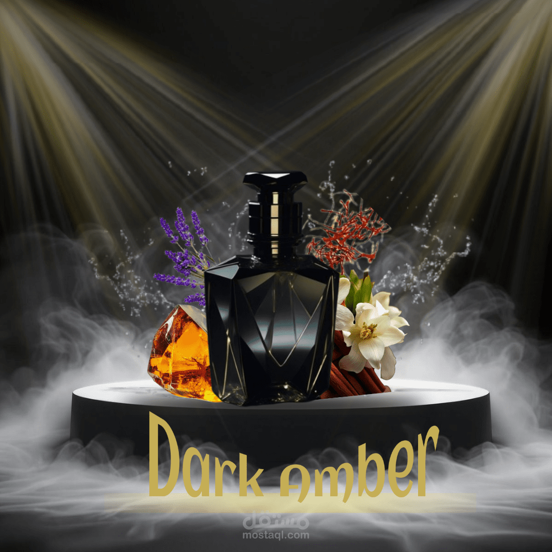 إعلاني فاخر لعطر Dark Amber