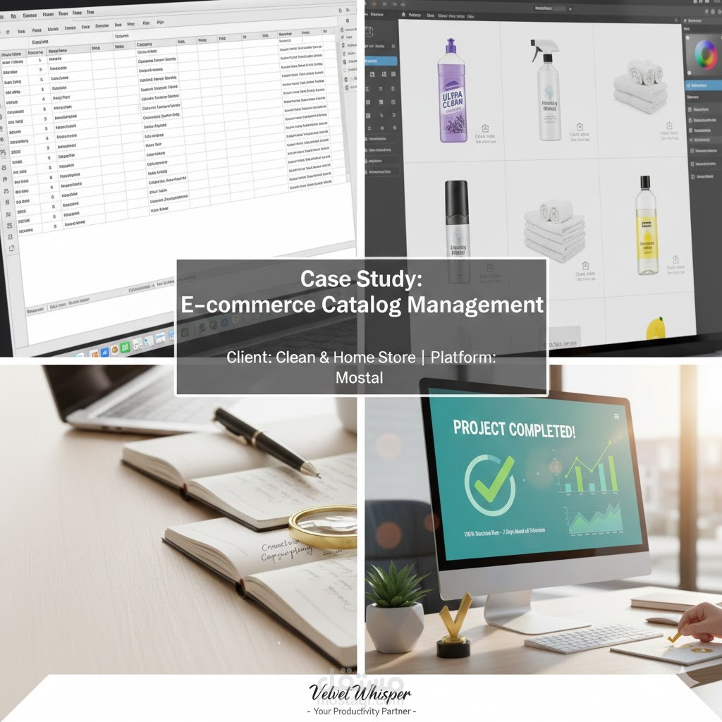 إعداد وإدارة بيانات متجر إلكتروني متكامل (200+ منتج) | متجر Clean & Home
