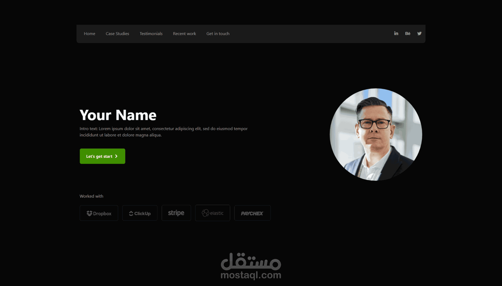 تصميم وبرمجة موقع بورتفوليو