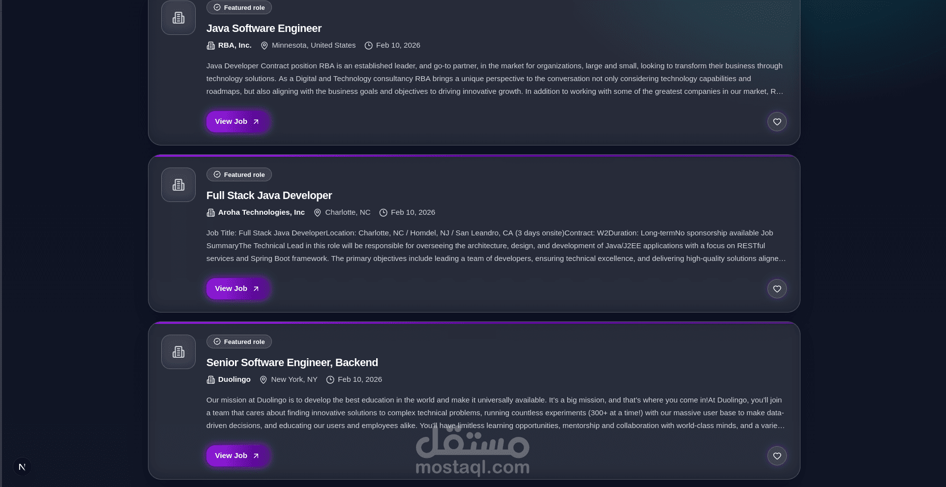 منصه jobFinder تحت تطوير
