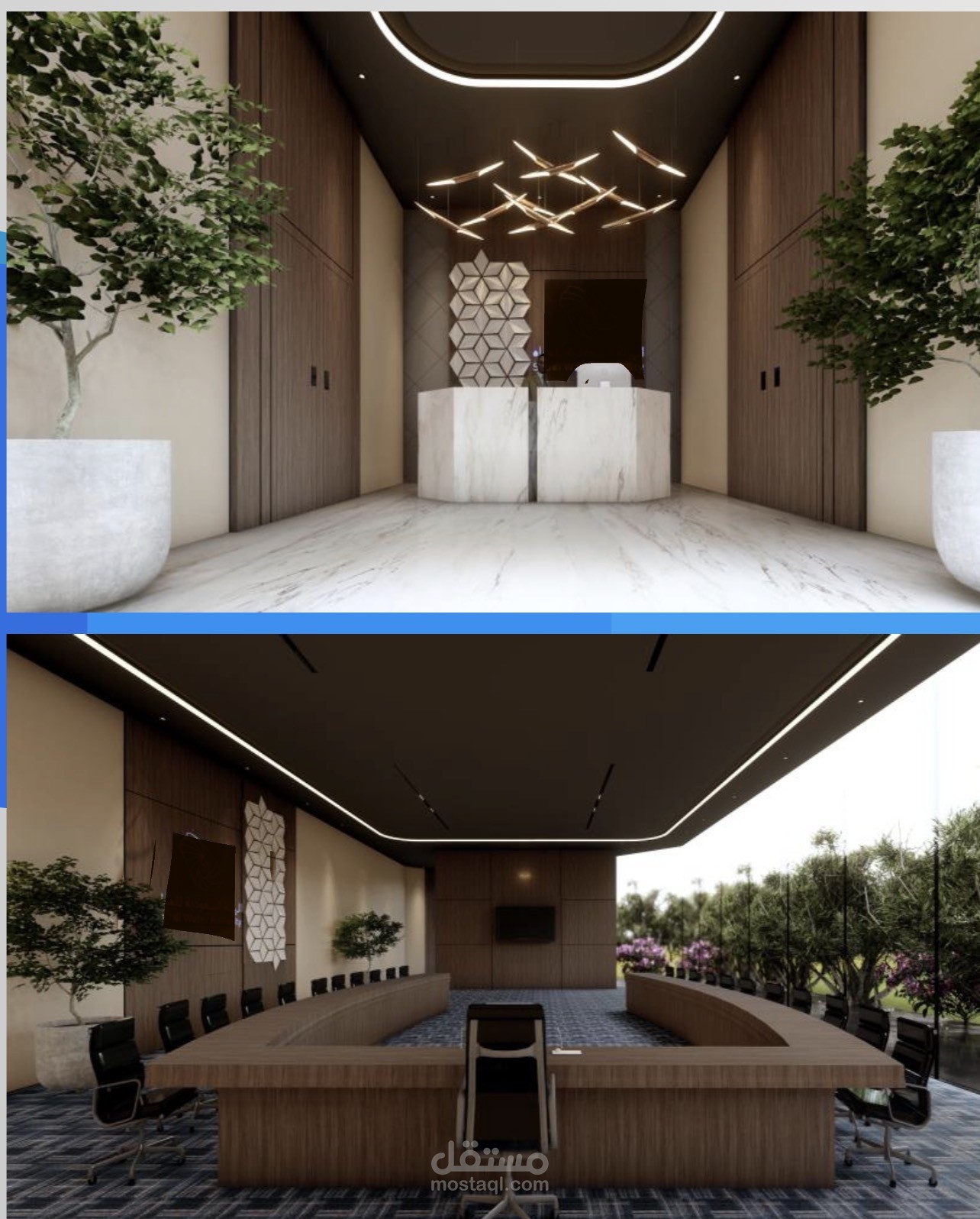 تصميم داخلي مبنى اداري
