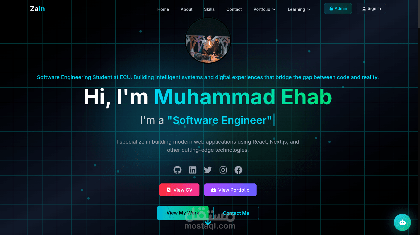 تصميم وتطوير منصة رقمية ديناميكية مزودة بلوحة تحكم خاصة (Custom CMS & Portfolio)