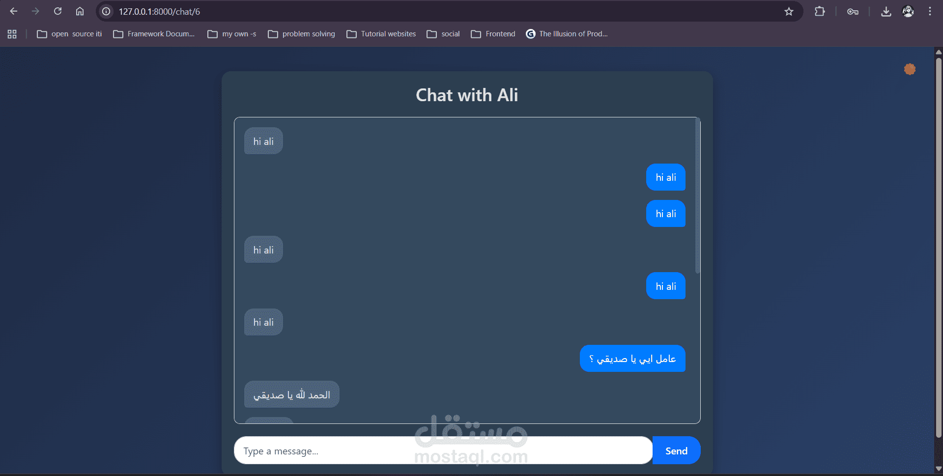Real time chat
