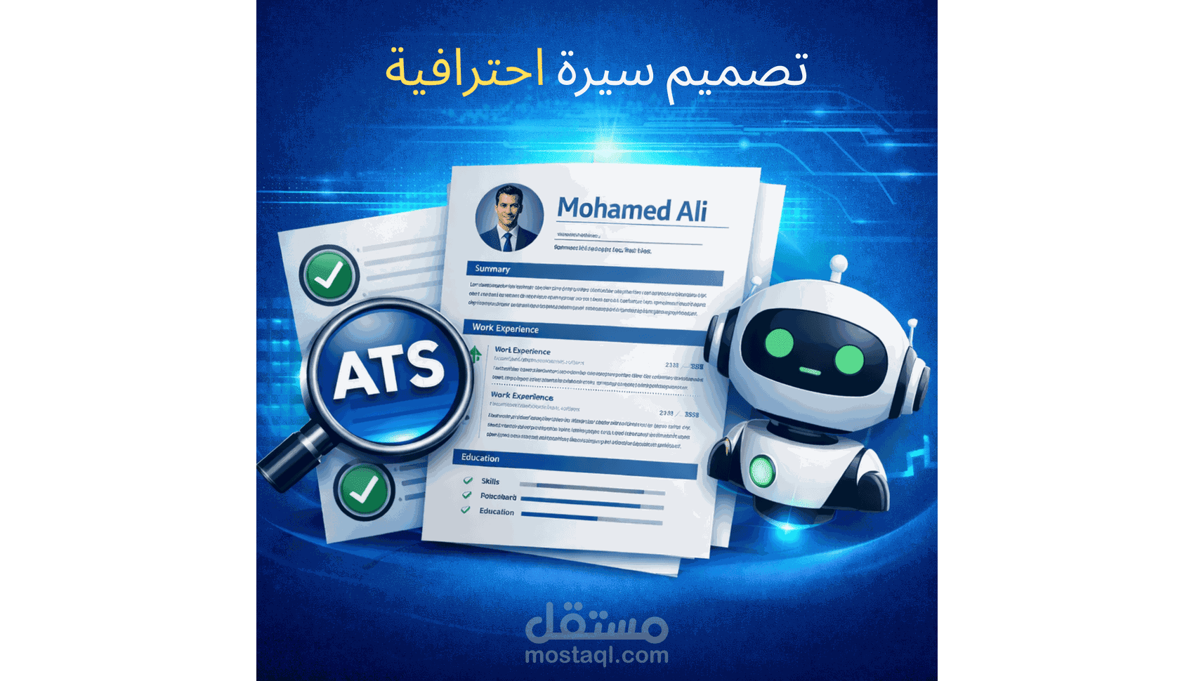 تصميم سيرة ذاتية احترافية