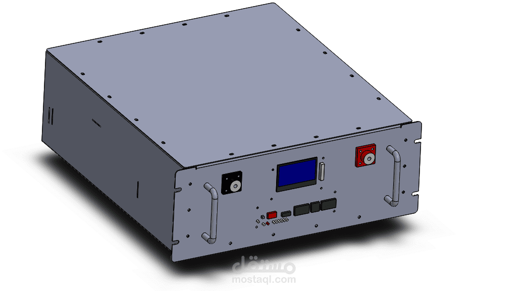 جزء من عملى على تصميم صندوق بطارية باستخدام sheet metal.