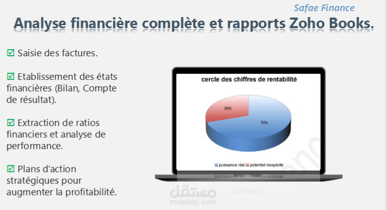 Analyse financière stratégique et Pilotage de Performance( Zoho Books & Excel )