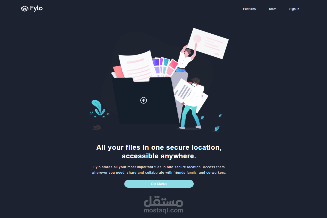 Fylo landing page