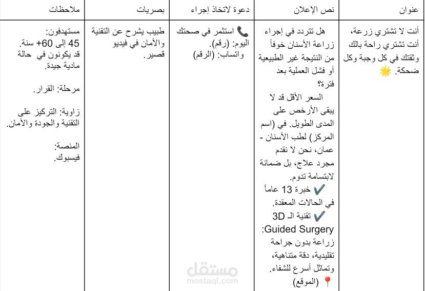 إعلان عيادة أسنان.