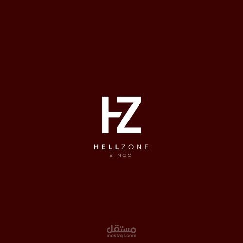 Hellzone Bingo Modern HZ Monogram Logo Design