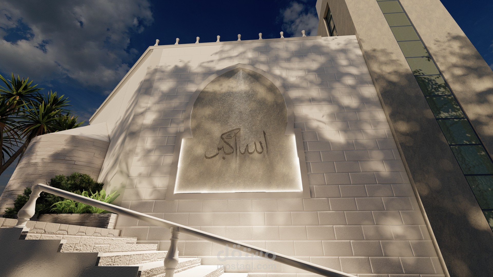 تصميم معماري لمسجد اسلامي