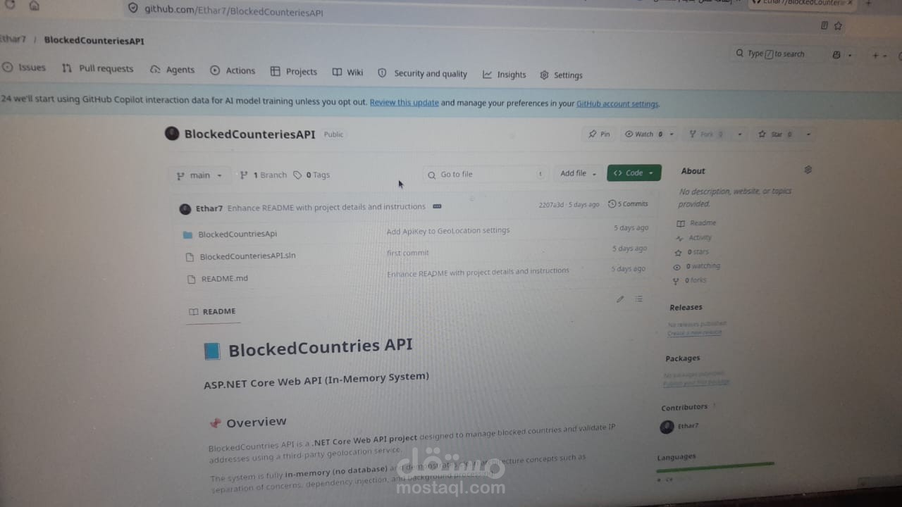 Blocked countries