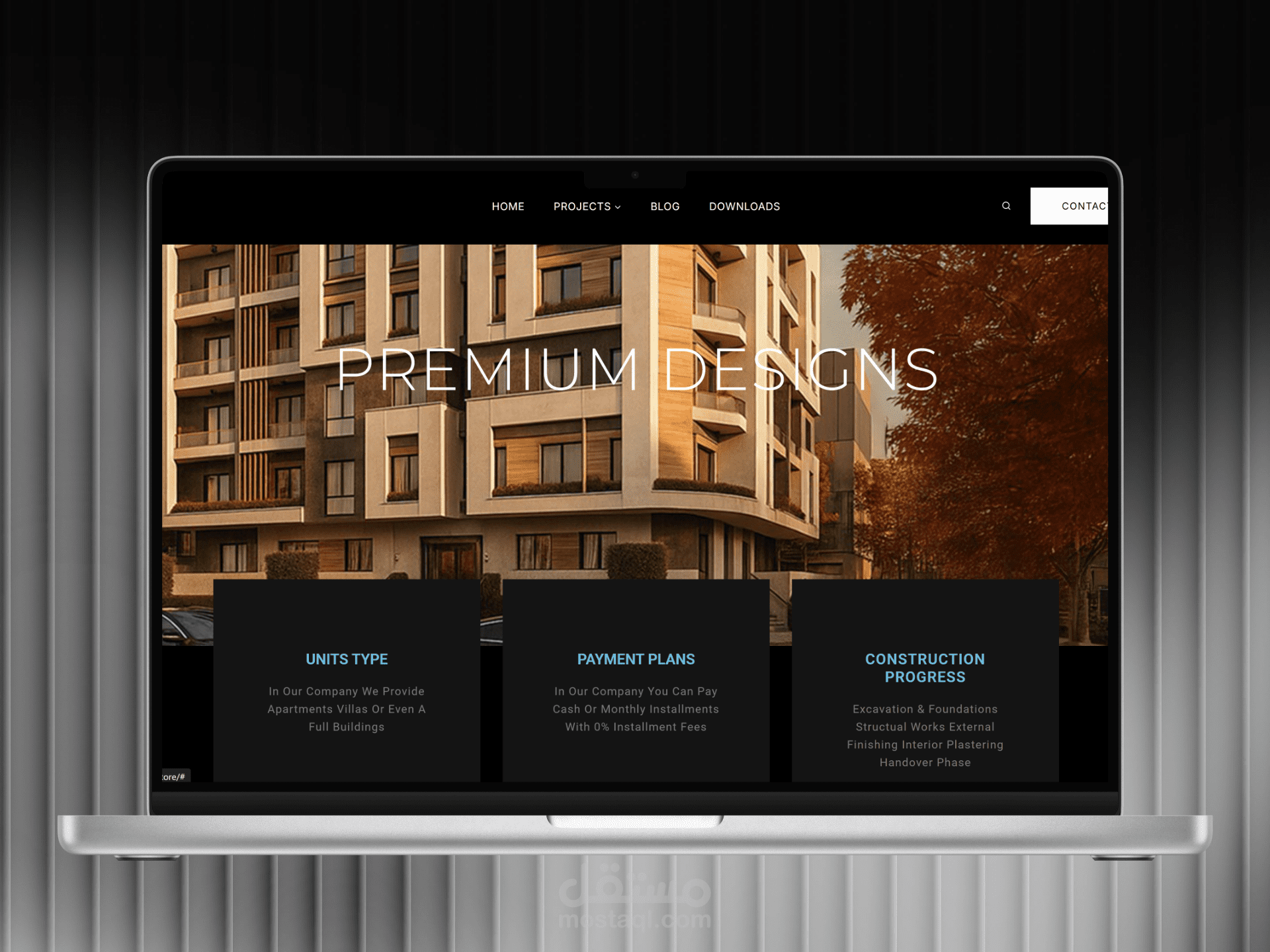 تصميم وتطوير موقع احترافي لشركة استثمار وتطوير عقاري (Real Estate Website)
