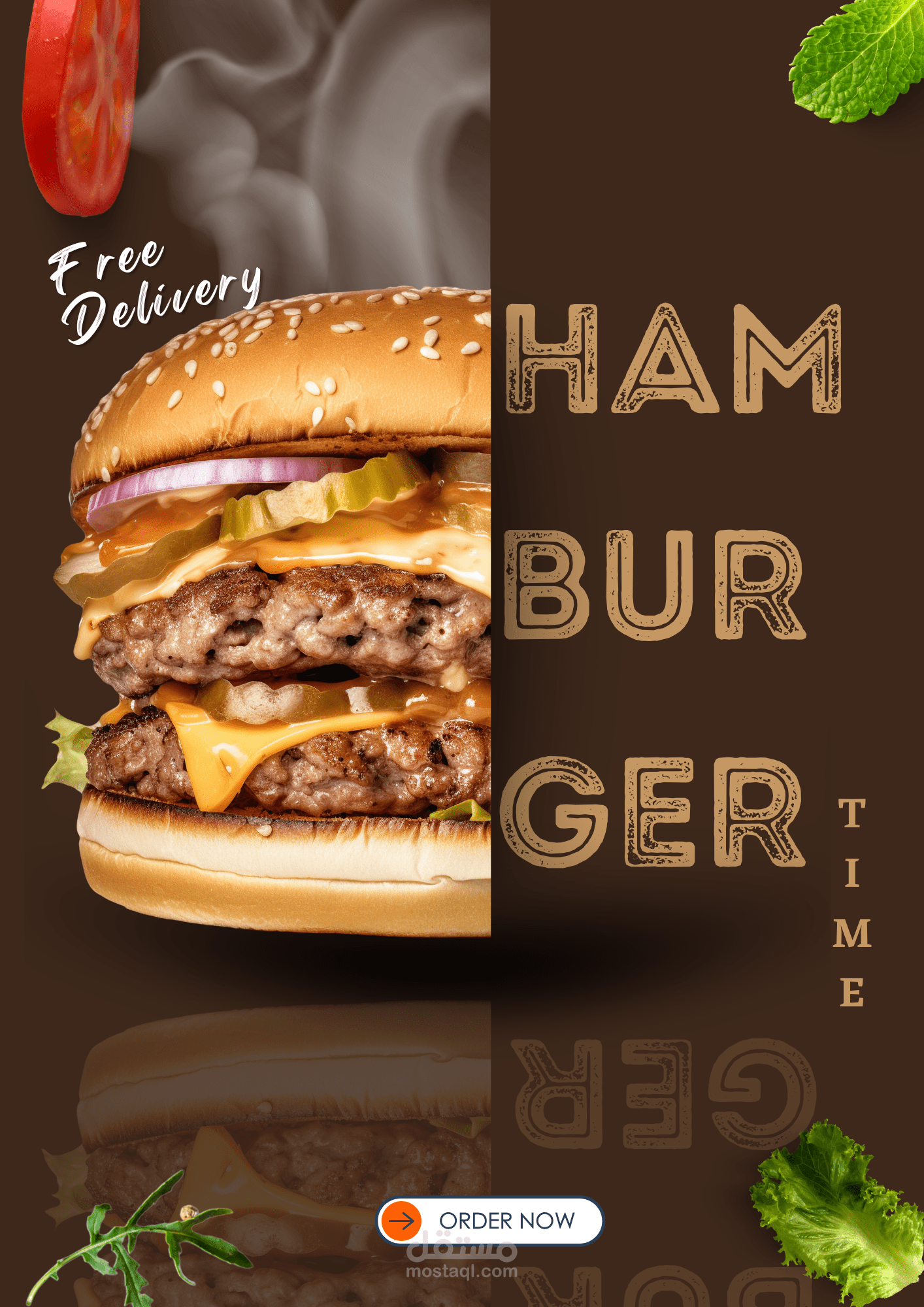 تصميم منشور إعلاني احترافي لعرض برغر (Social Media Post Design)