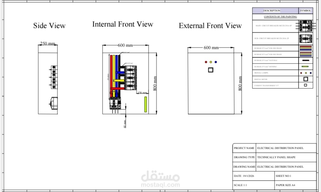 تصميم ورسم لوحات التوزيع والمخططات الأحادية (SLD)
