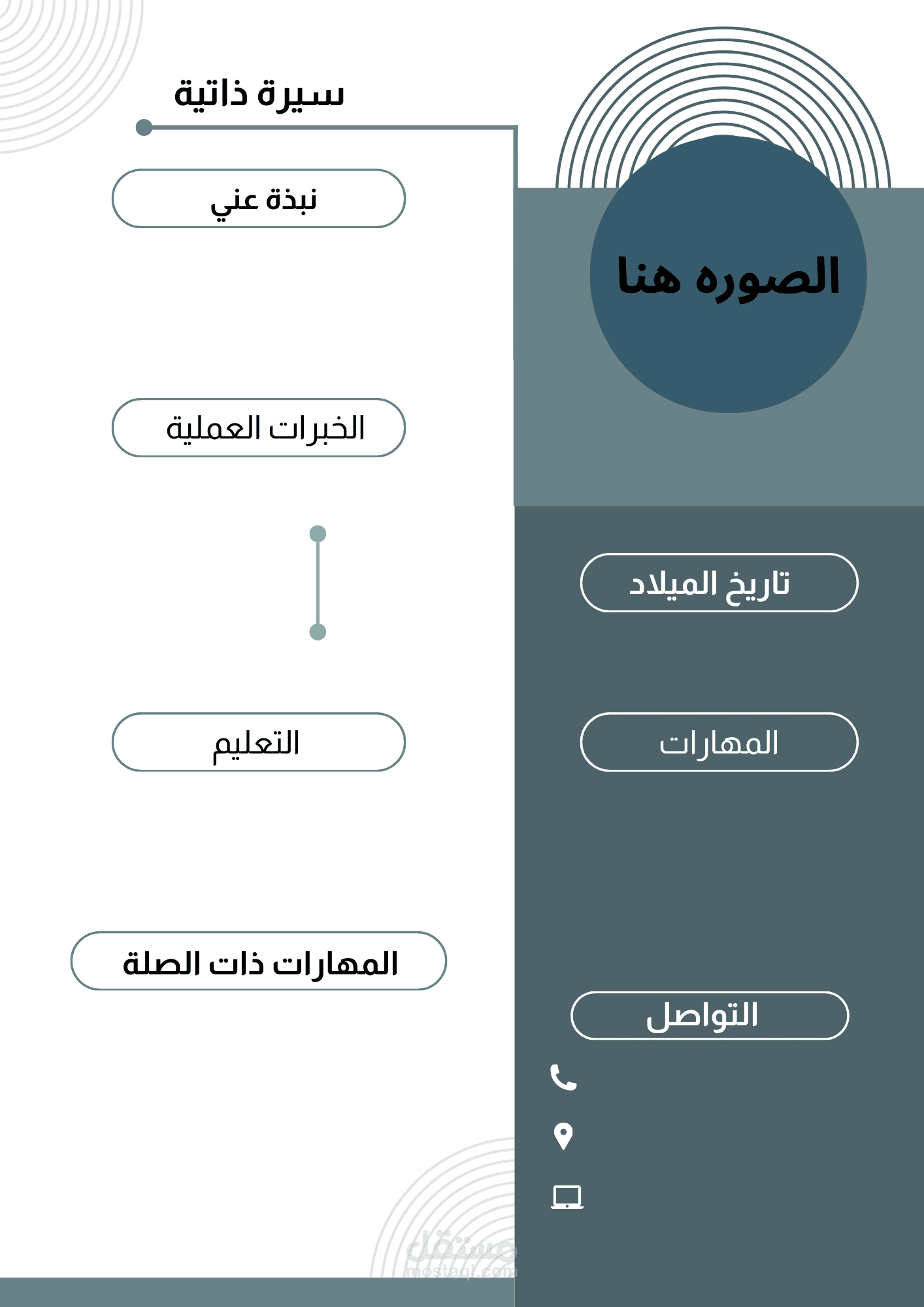 قالب CV يمكن التعديل علية