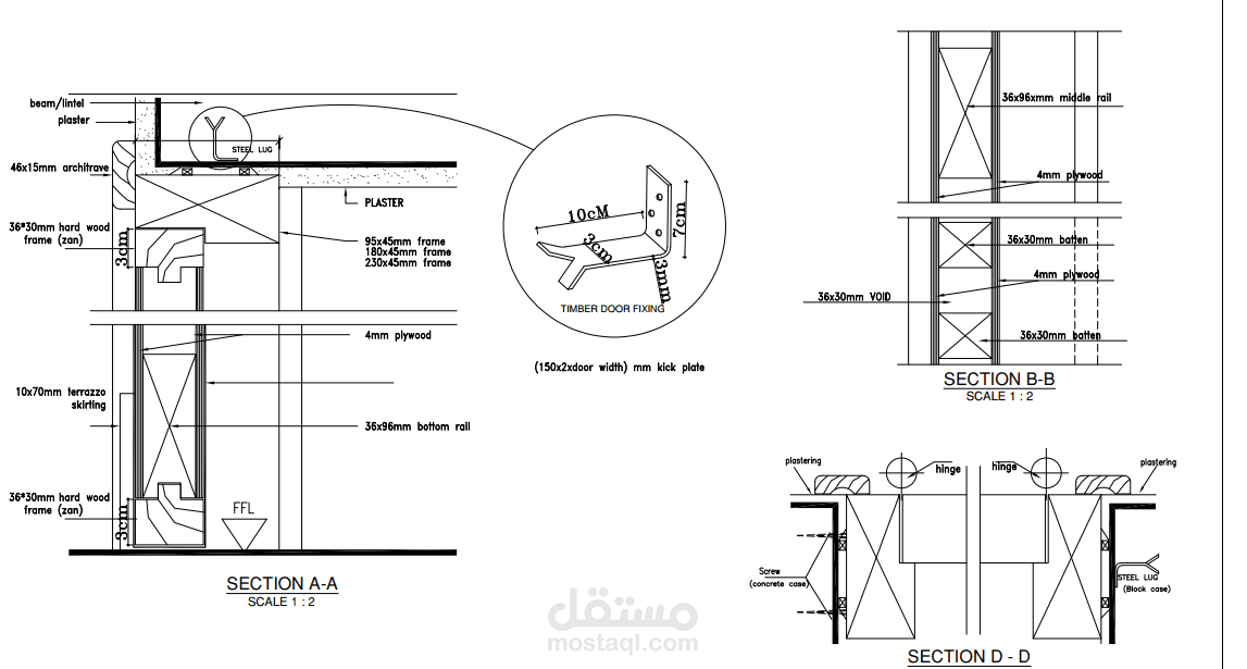 إعداد مخططات تنفيذية باستخدام AutoCAD