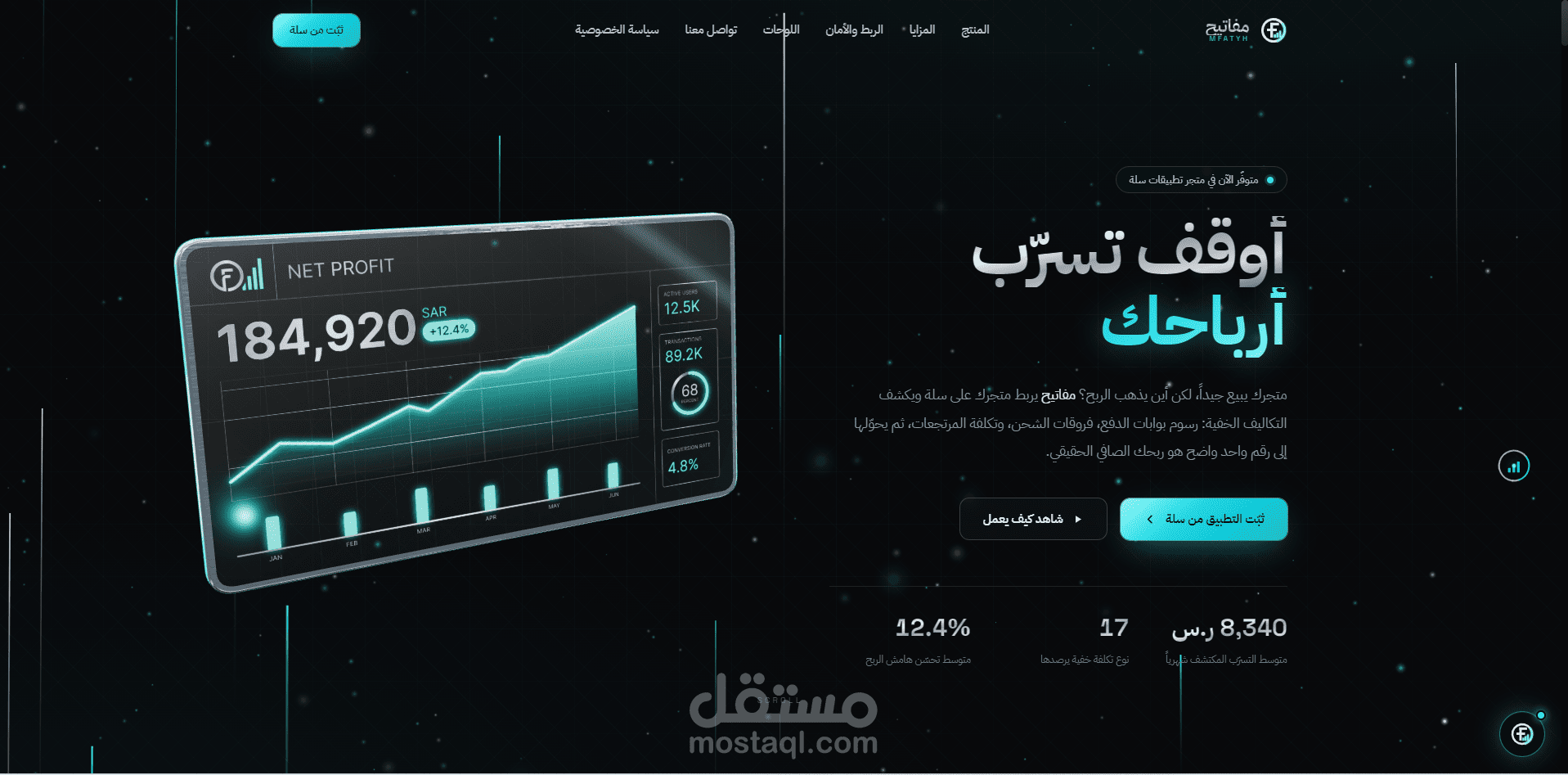 SaaS 3d لشركة مفاتيح السعودية المتعاقدة مع منصة سلة