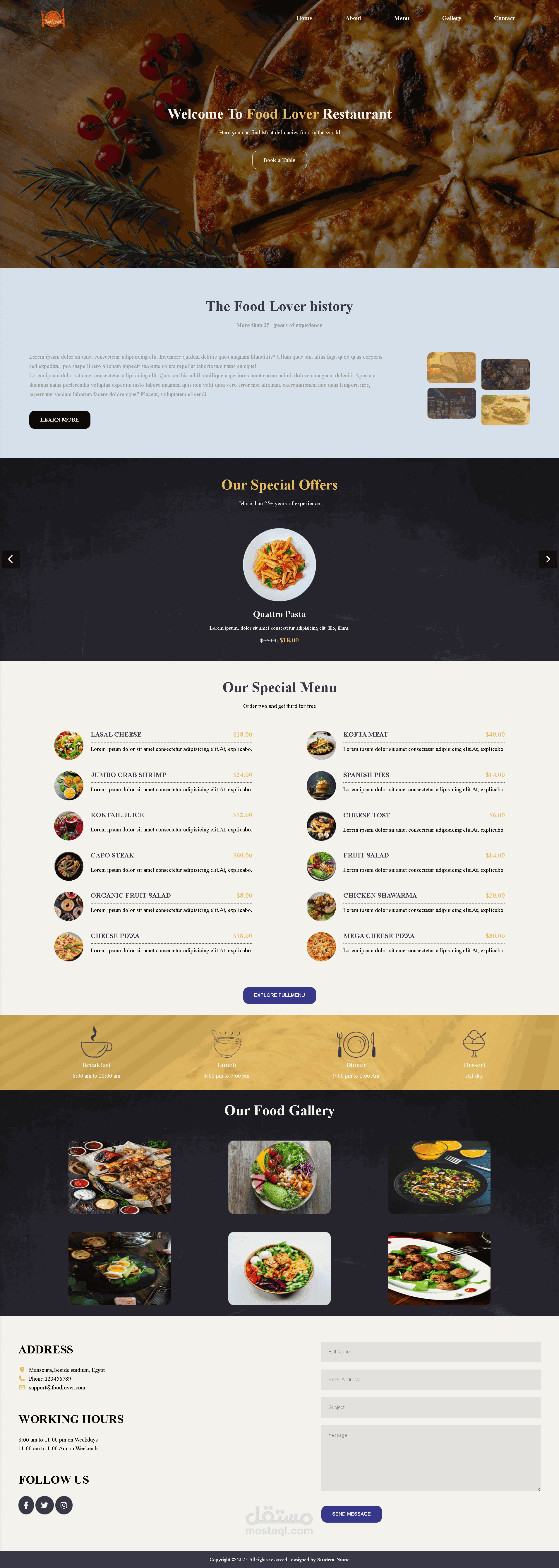 Food Lover Restaurant