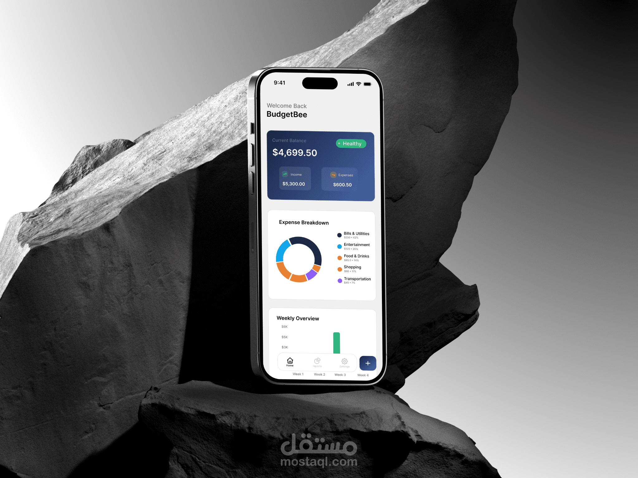 BudgetBee – Smart Budget Tracking App UI/UX