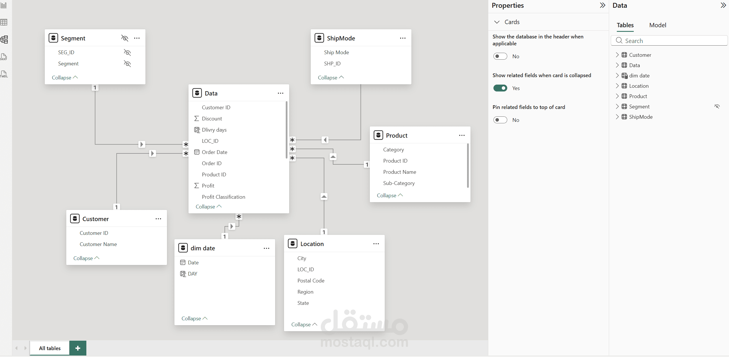 نمذجة البيانات في Power BI: بناء الهيكل التحليلي بعد التنظيف