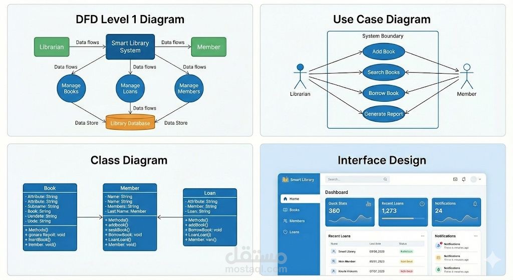 تصميم هيكل نظام إدارة محفظة أعمال ذكية (Smart Portfolio Builder)