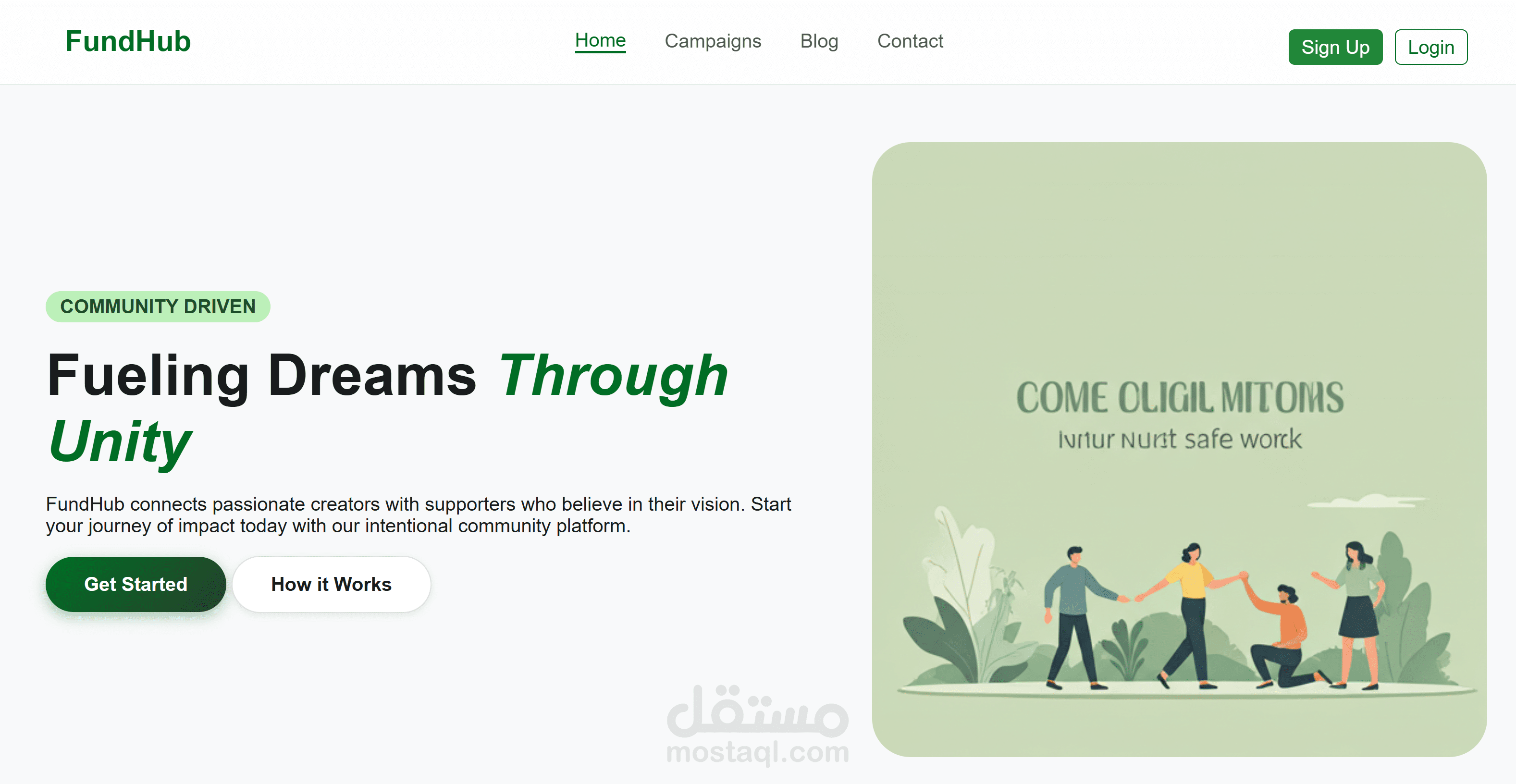 FundHub – منصة تمويل جماعي لإدارة الحملات والتبرعات (Frontend Project)