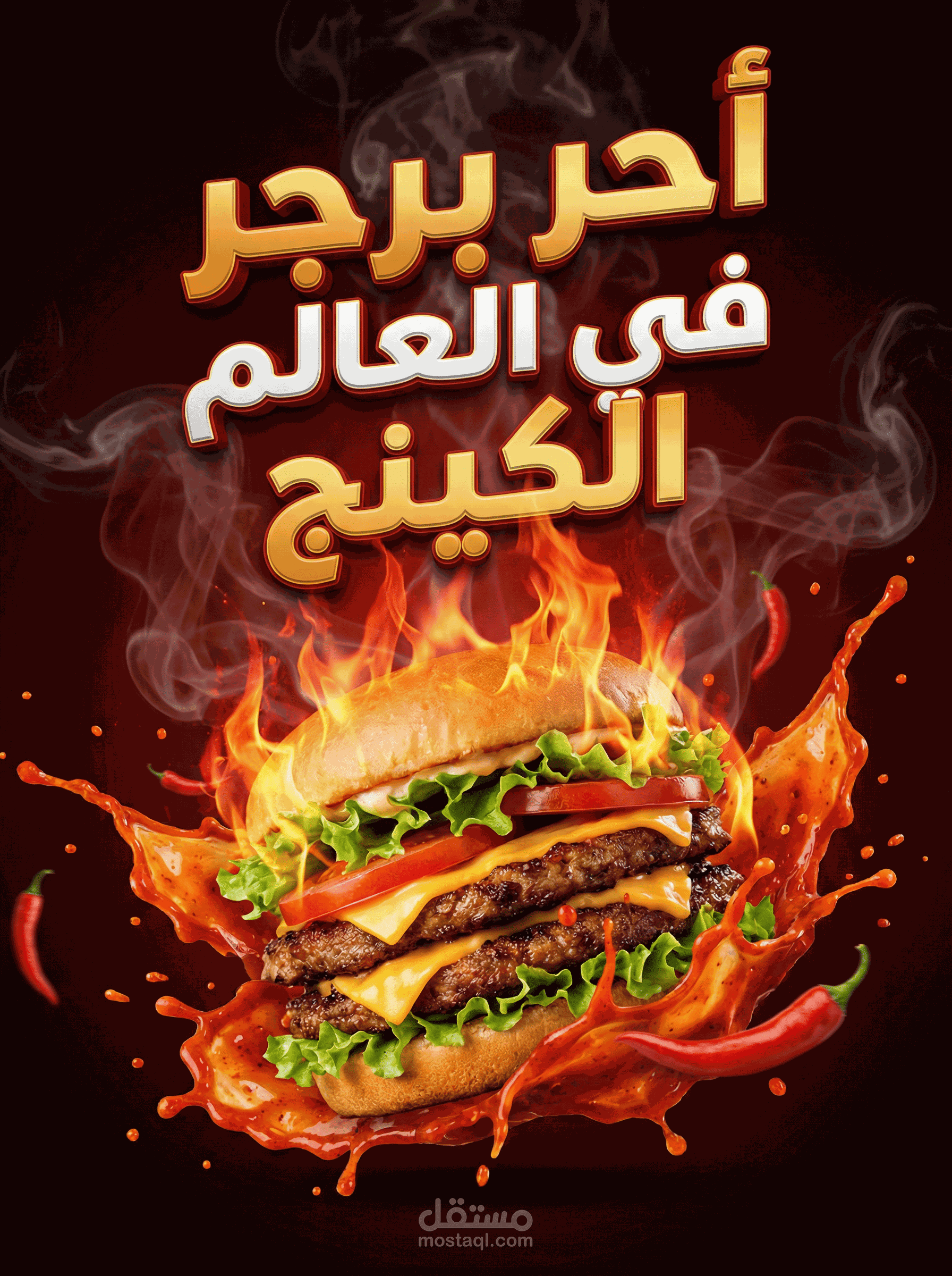 تصميم بوستر اعلاني لمطعم