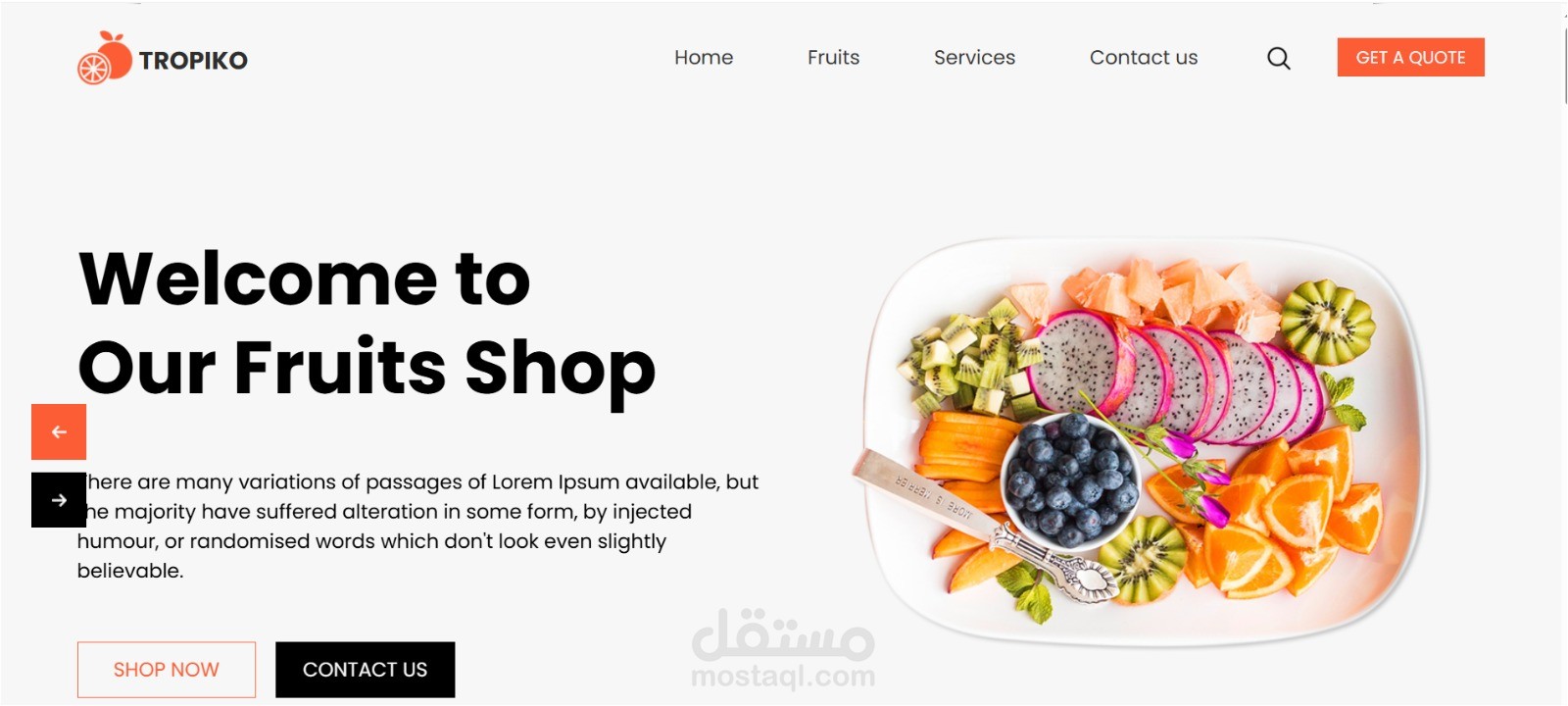 Tropiko - Modern E-commerce Website
