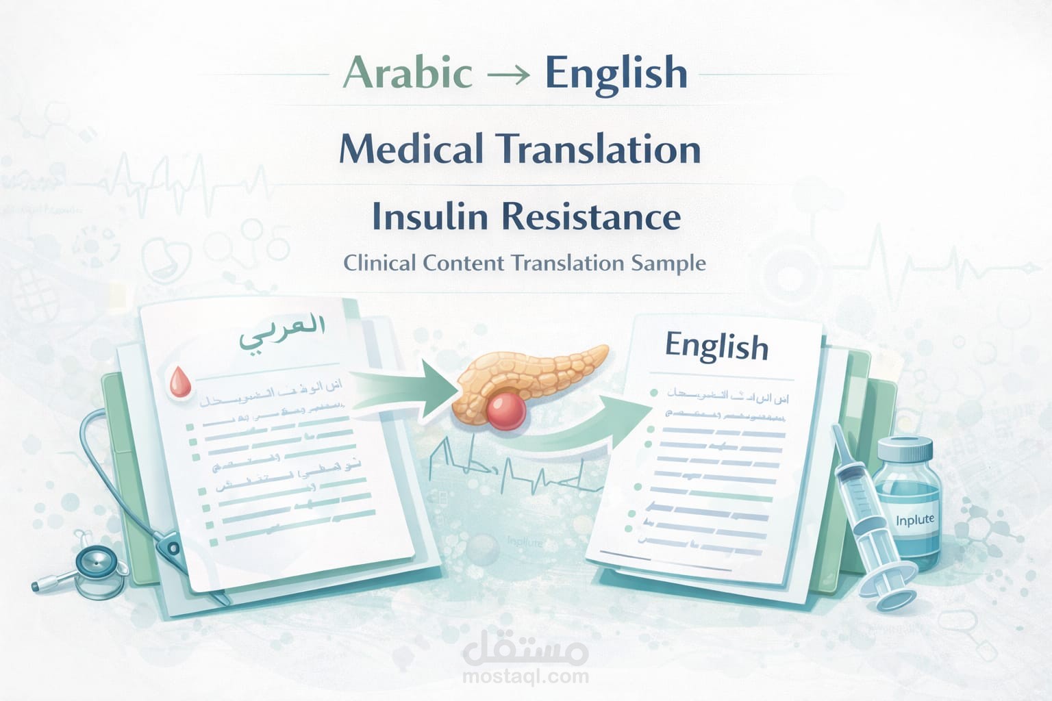 ترجمة طبية متخصصة: مقال علمي حول "مقاومة الأنسولين" (عربي​ ← إنجليزي)