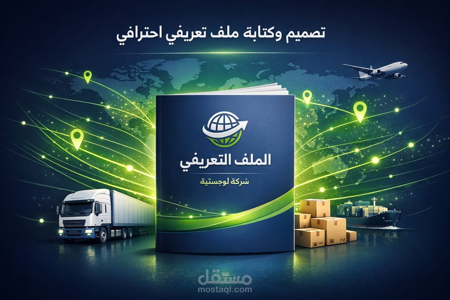 كتابة ملف تعريفي احترافي متكامل لشركة لوجستية (Company Profile)